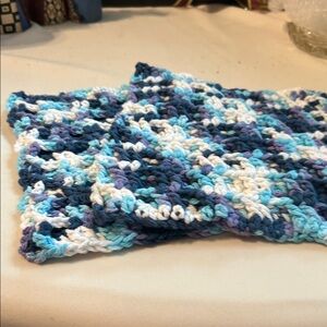 Handcrafted Blue and White Crochet Coasters